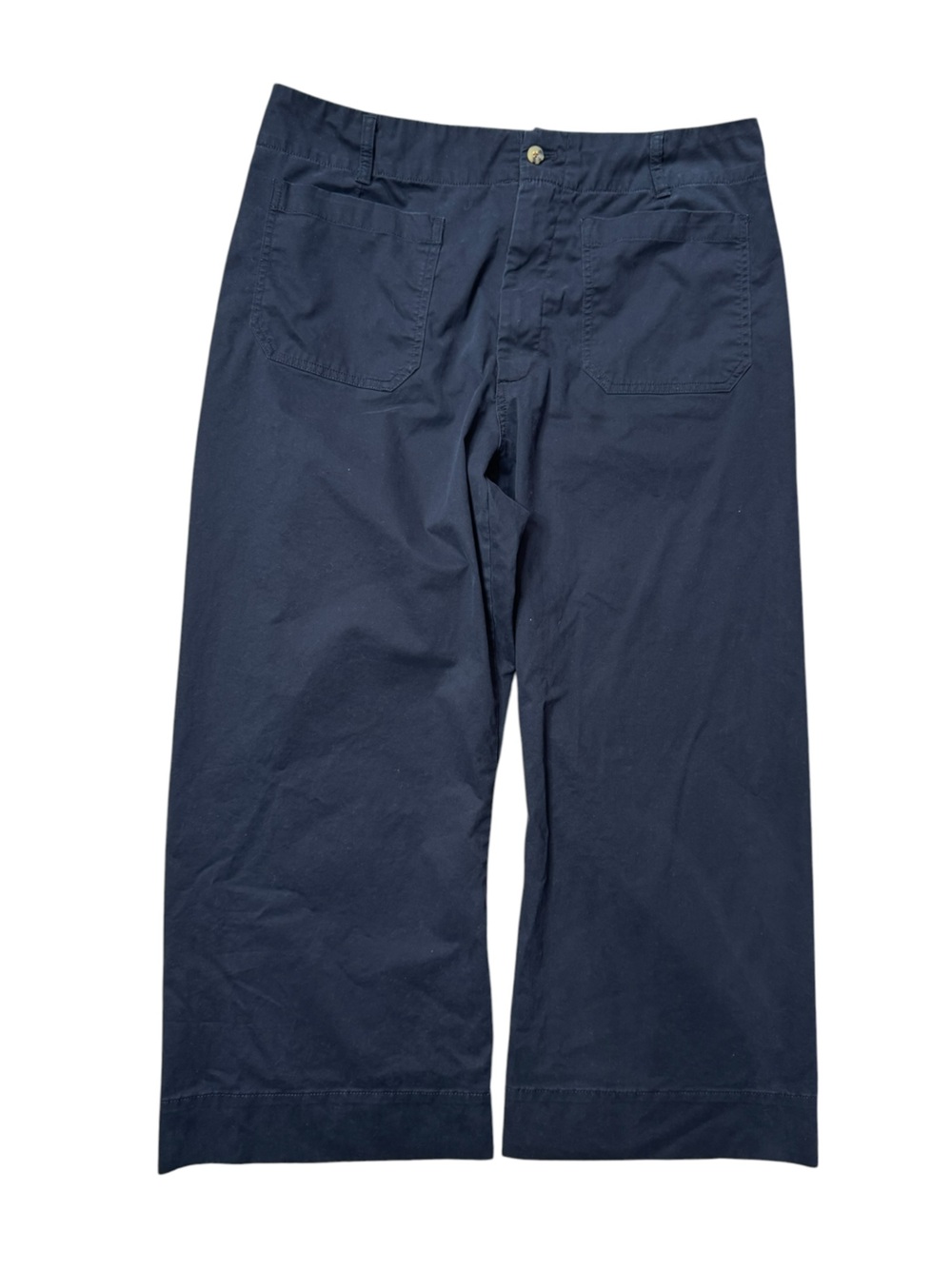 Quince Organic Stretch Cotton Chino Cropped Wide Leg Pants size 16 CFL01 - Picture 4 of 13